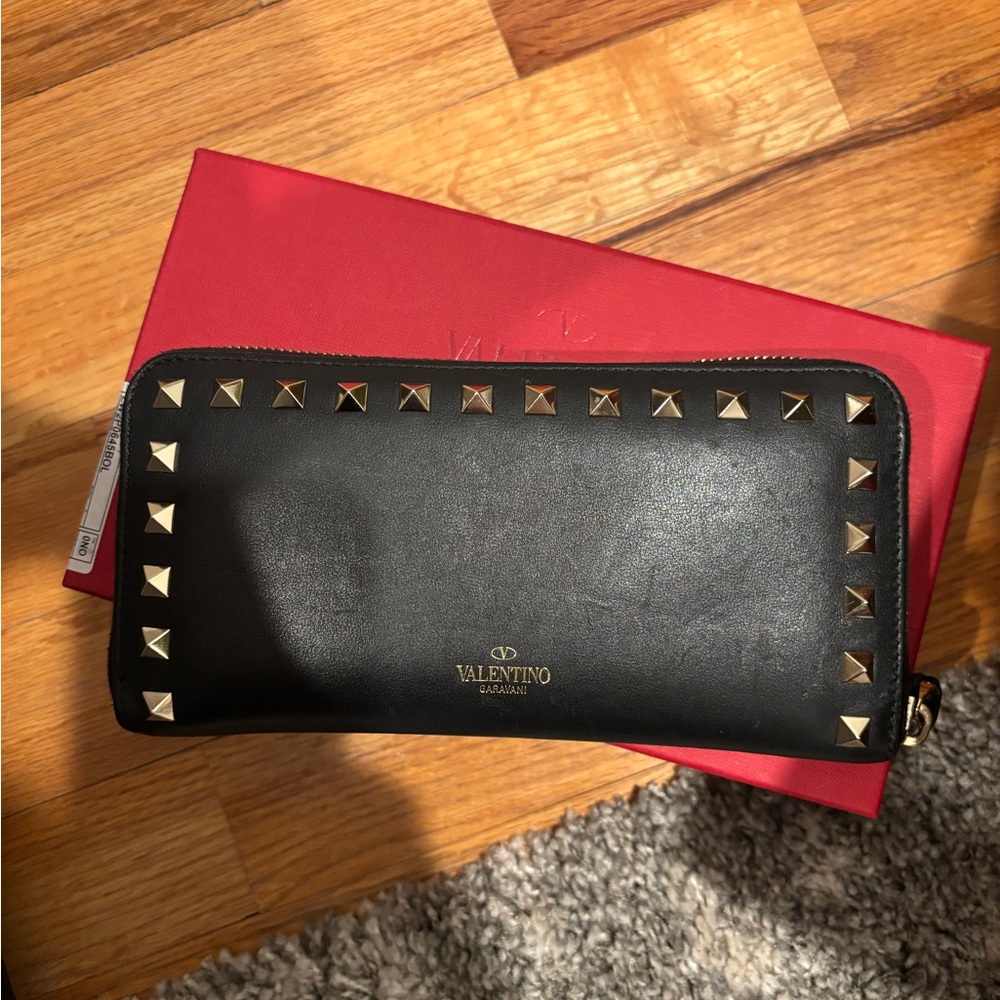 Valentino Black Studded Wallet